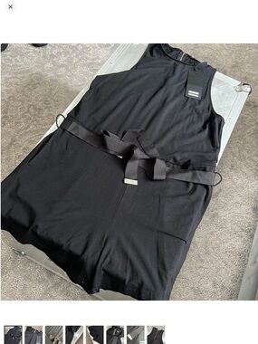 Dr. Denim Black Sleeveless Zip-Back Romper